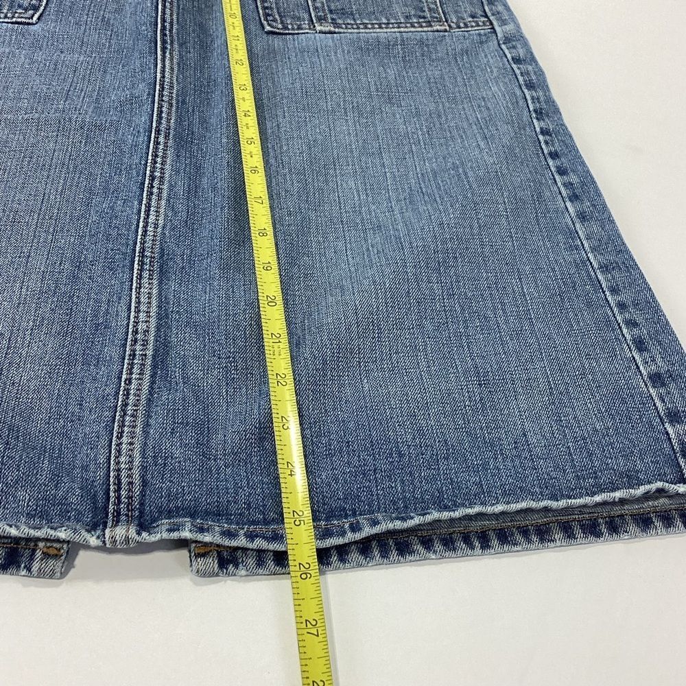 GAP Jean Skirt Utility Denim A-Line Skirt with Pocket Details Size 8 - Picture 8 of 9